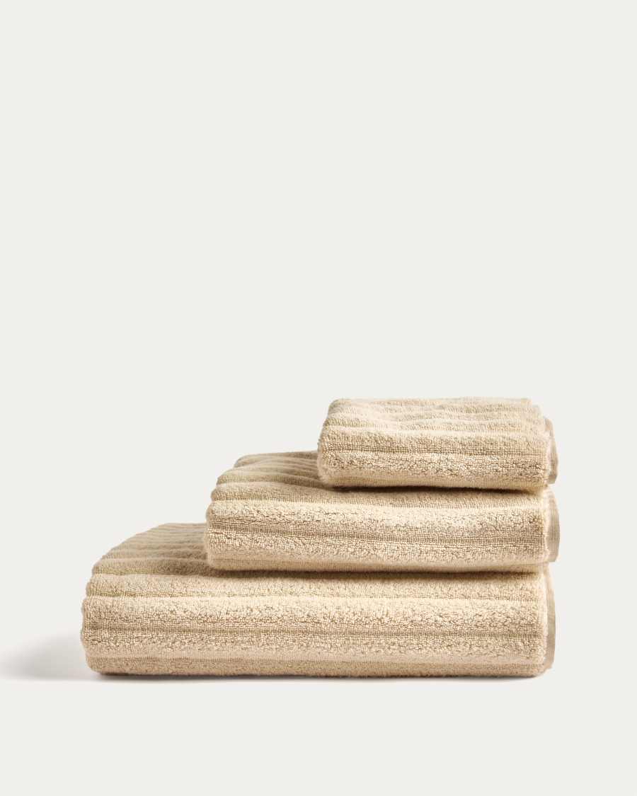 Navira 100% cotton beige face towel 30 x 50cm