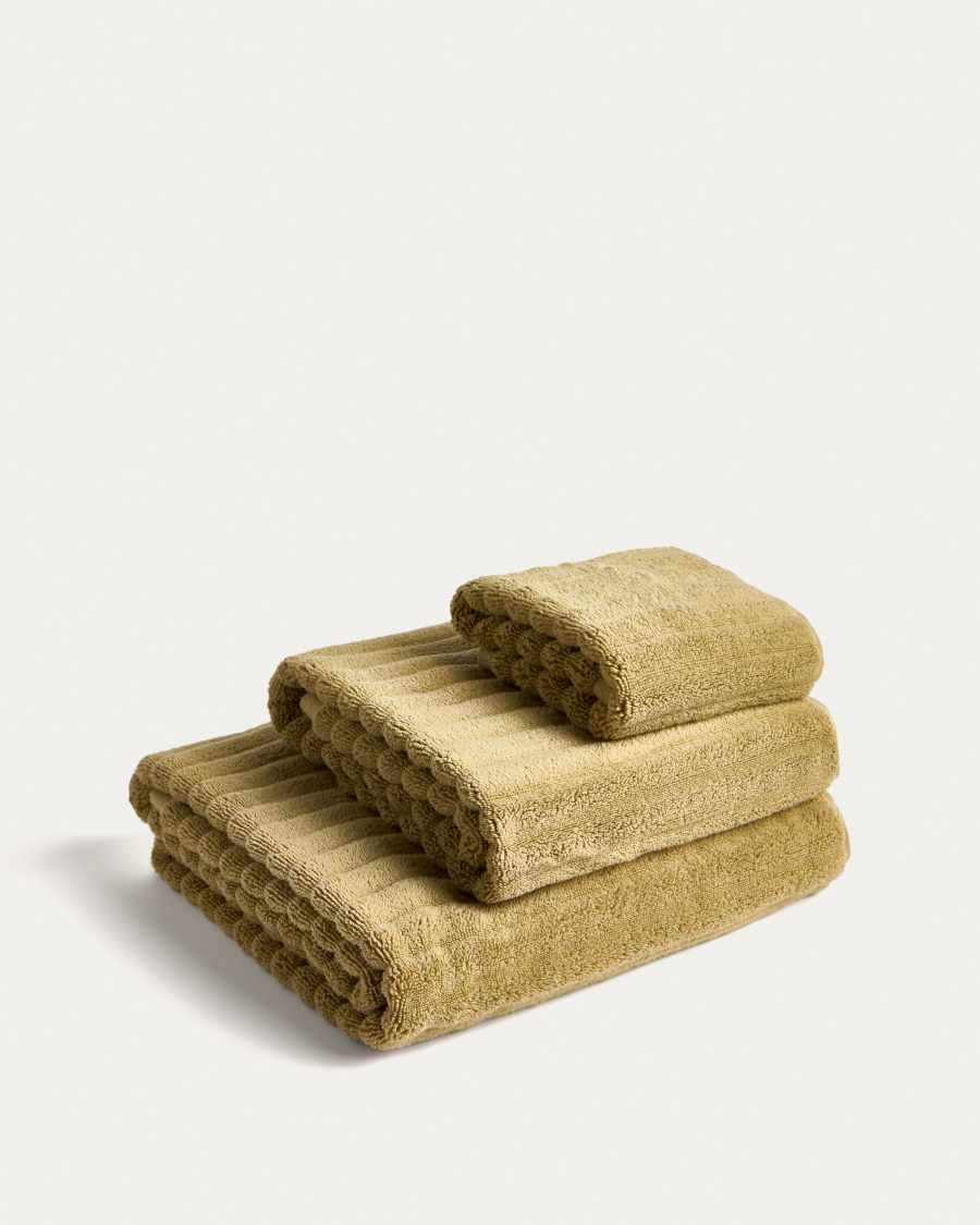 Navira 100% cotton light green face towel 30 x 50cm