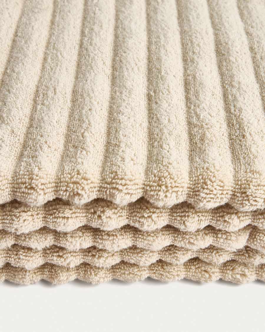 Badetuch Navira aus 100 % Baumwolle, beige, 70 X 140 cm