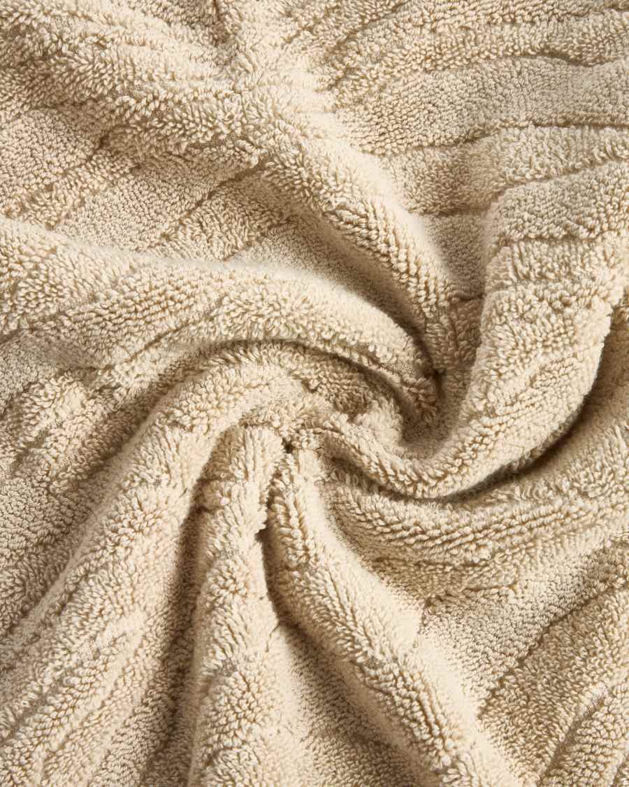 Asciugamano ospite Dalira 100% cotone jacquard zebrato beige 30 x 50 cm