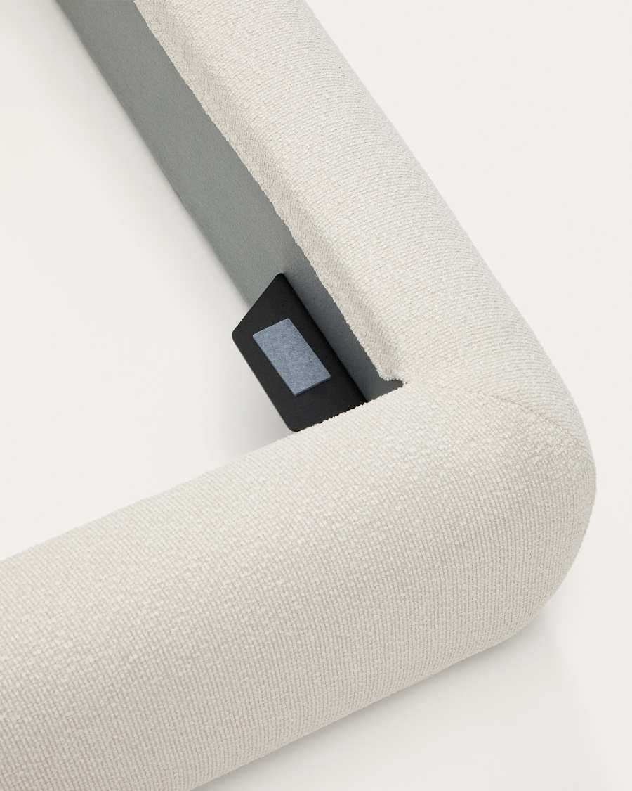 Martina bed cover in ecru chenille for mattress 160 x 200cm