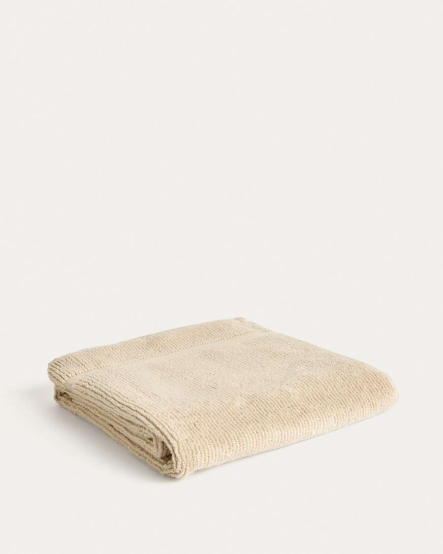 Tovallola de bany Olvira 100% cotó jacquard beix 70x140 cm