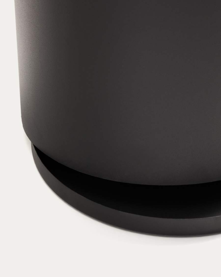 Grand porte-parapluie Atin en métal gris foncé