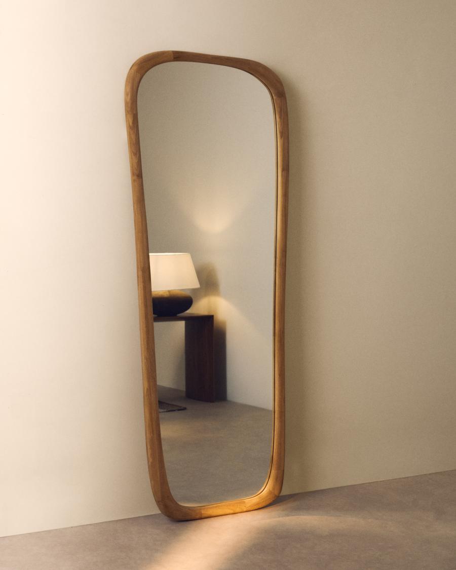 Alura teak wood mirror 158 x 61cm FSC 100%
