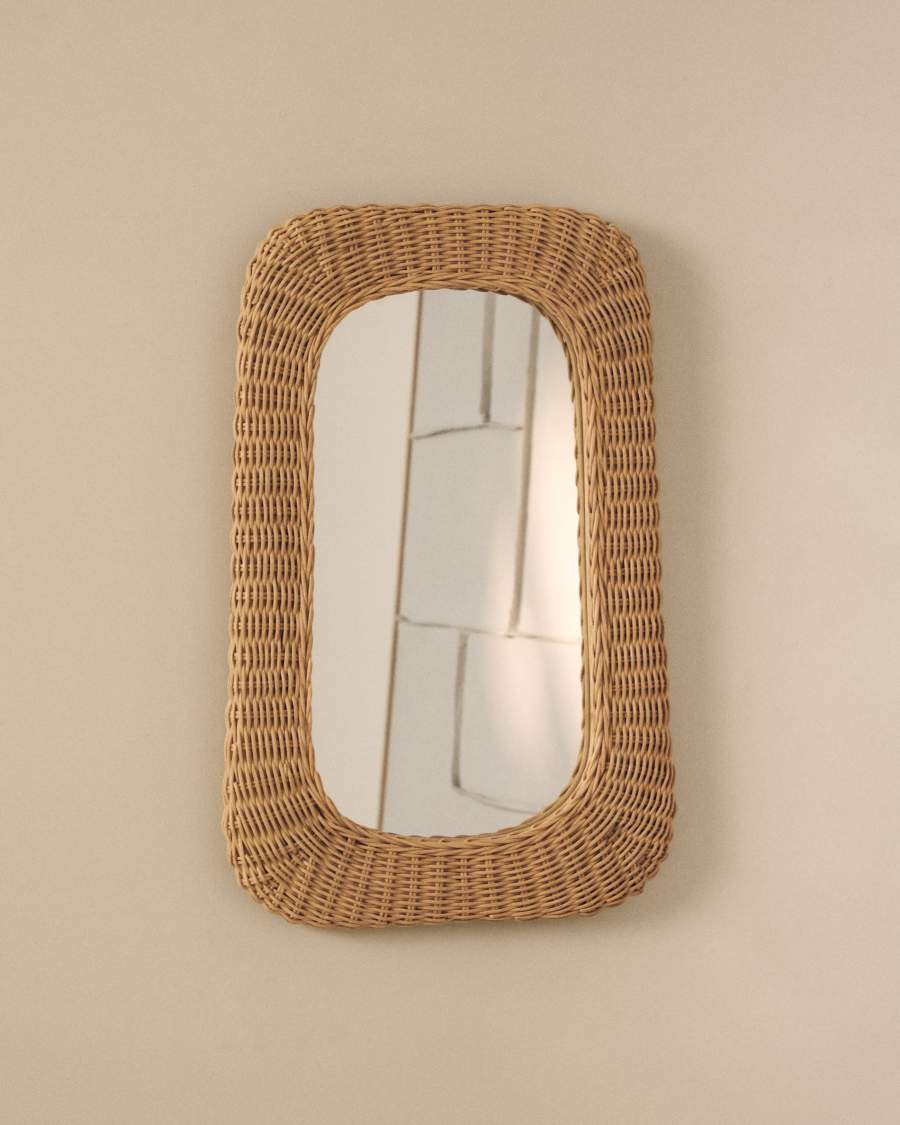 Zilna rattan mirror 38 x 59cm