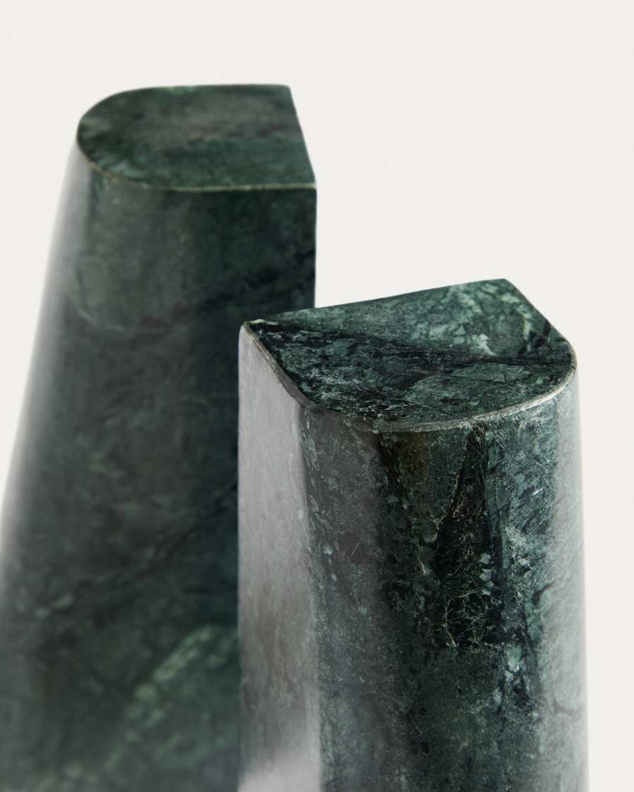 Serela bookend in green marble