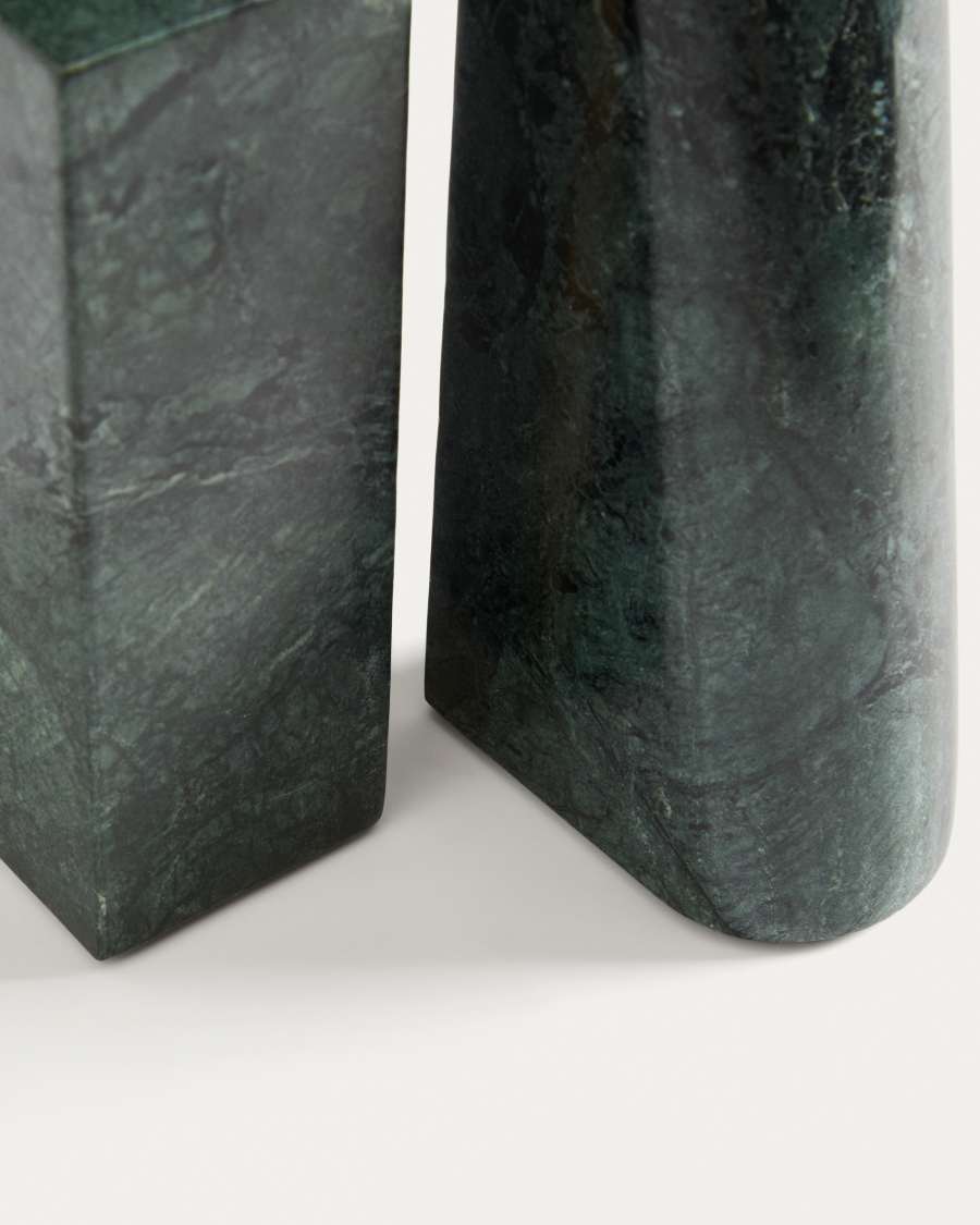 Serela bookend in green marble