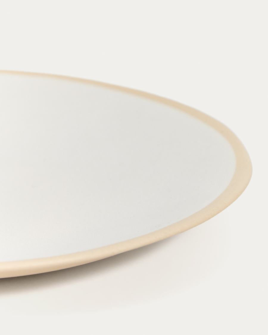 Azir beige keramiek plat bord