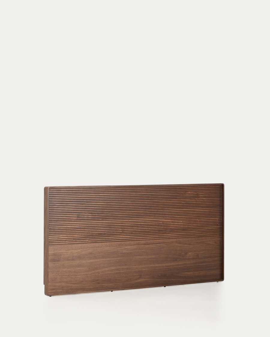 Tête de lit Norlen en placage de noyer avec finition foncée et lumière LED pour lit jusqu’à 180 cm FSC Mix Credit