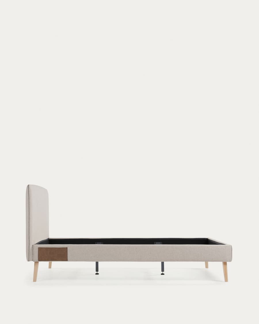 Dyla Bezug in Beige für Bett mit Matratzengröße von 150 x 190 cm