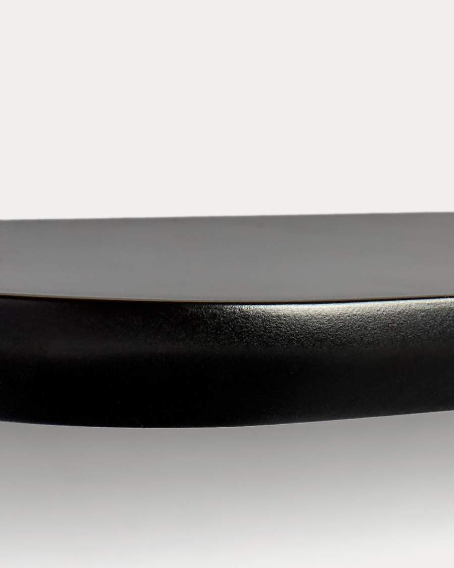 Set Arely di 2 mensole in MDF con finitura laccata nera 35 cm/55 cm