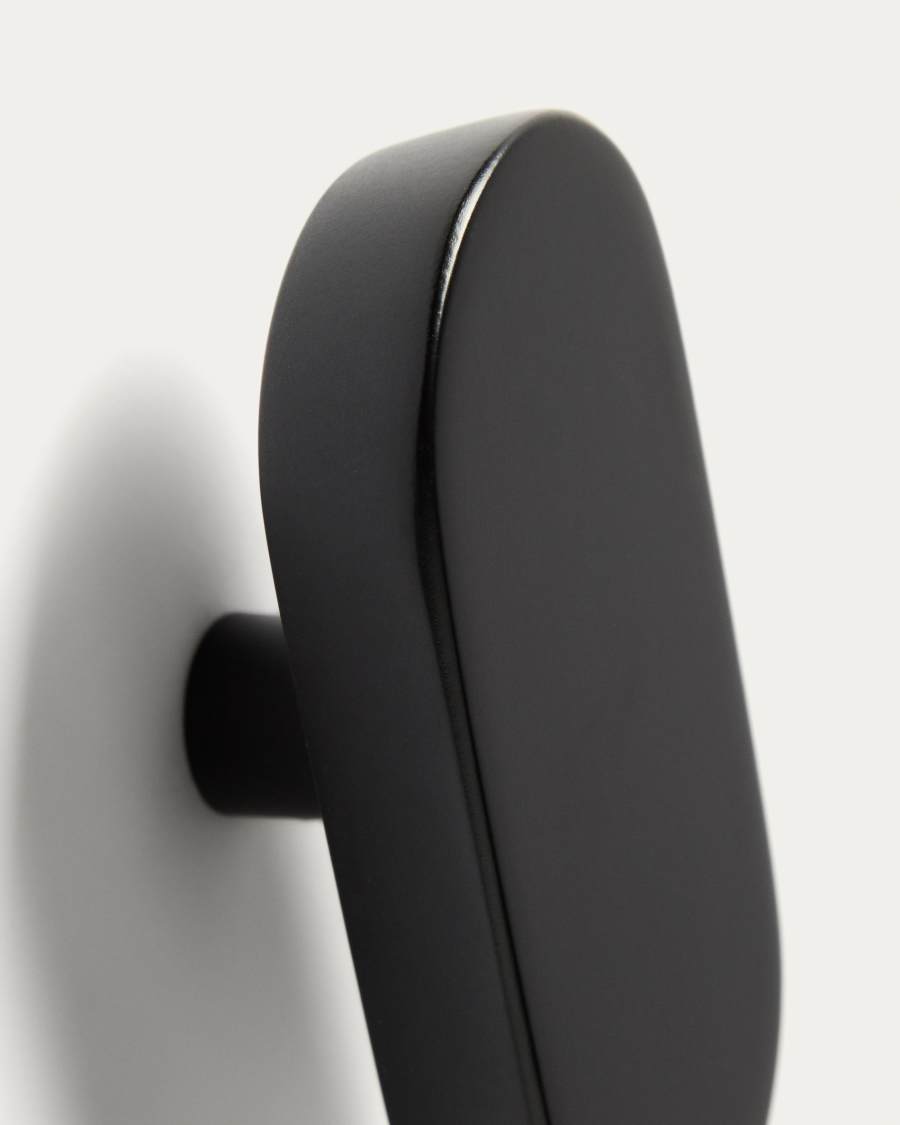 Arely set of 2 solid beech wood hangers with black lacquer finish 6.5 cm/10 cm