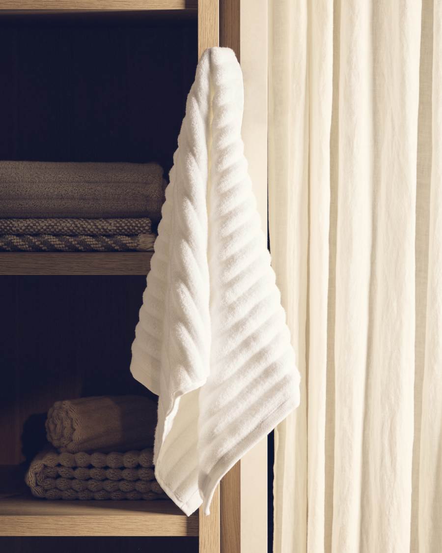 Tovallola de mà Navira 100% cotó blanc 50x90 cm