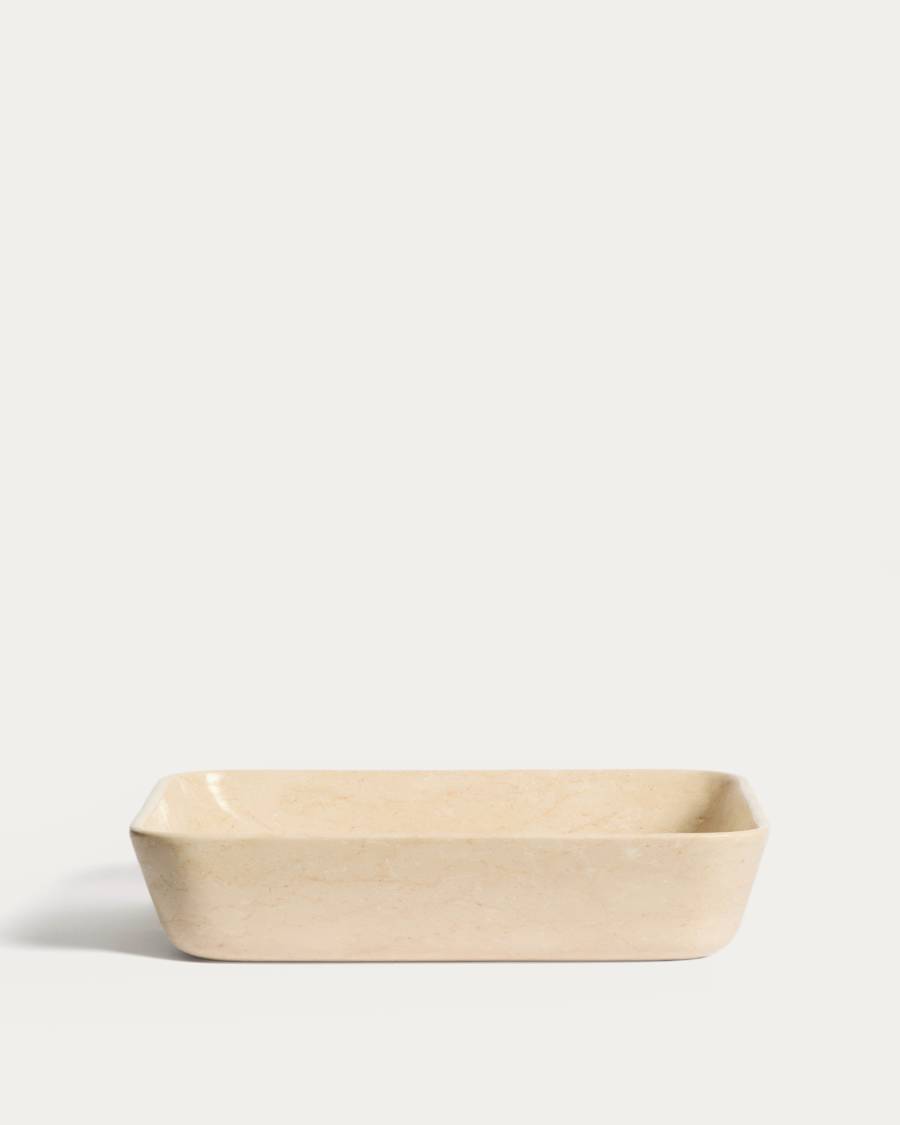 Darnen beige marble countertop washbasin 55 x 35cm
