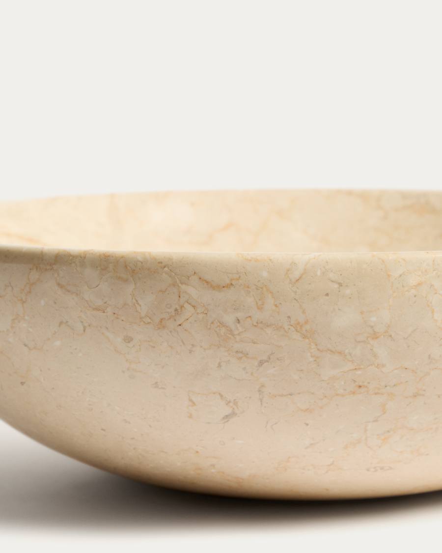 Pica de lavabo Darnen de marbre beix Ø 40 cm