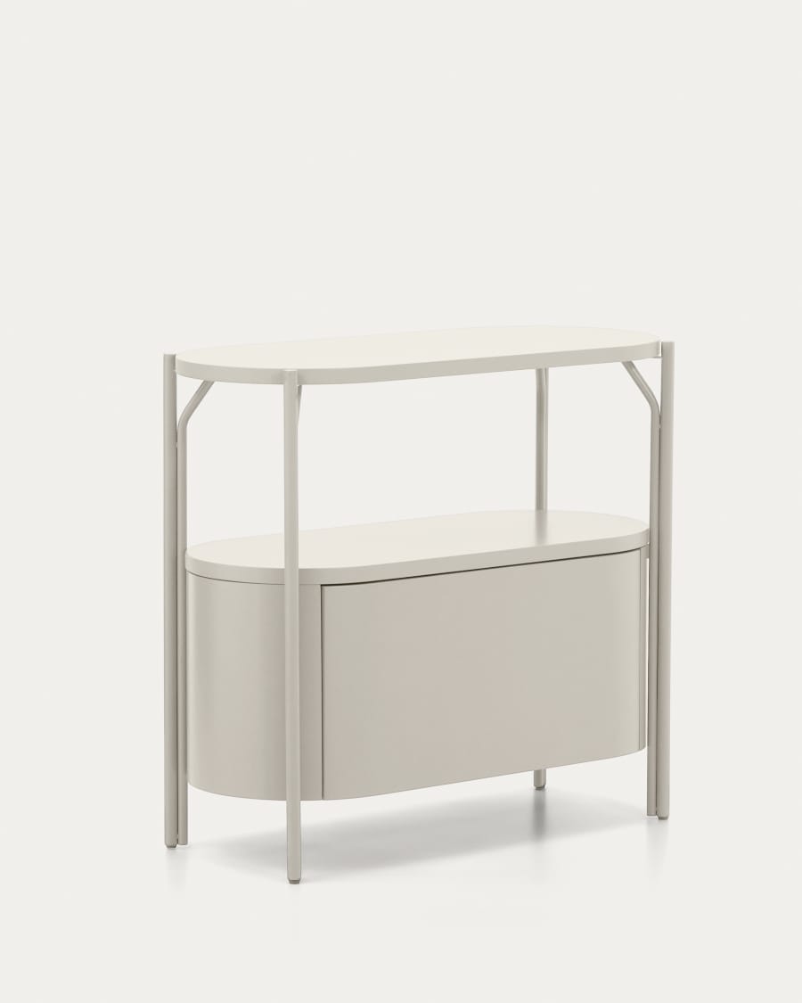 Arely badkamermeubel met stalen structuur en wit gelakt MDF 90 x 40 cm