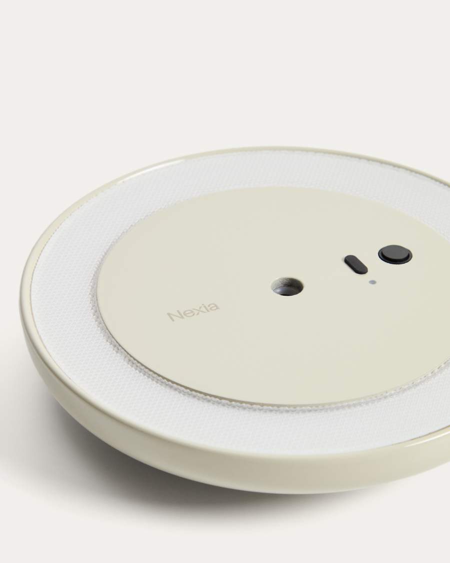 Porte light grey aluminium portable table lamp