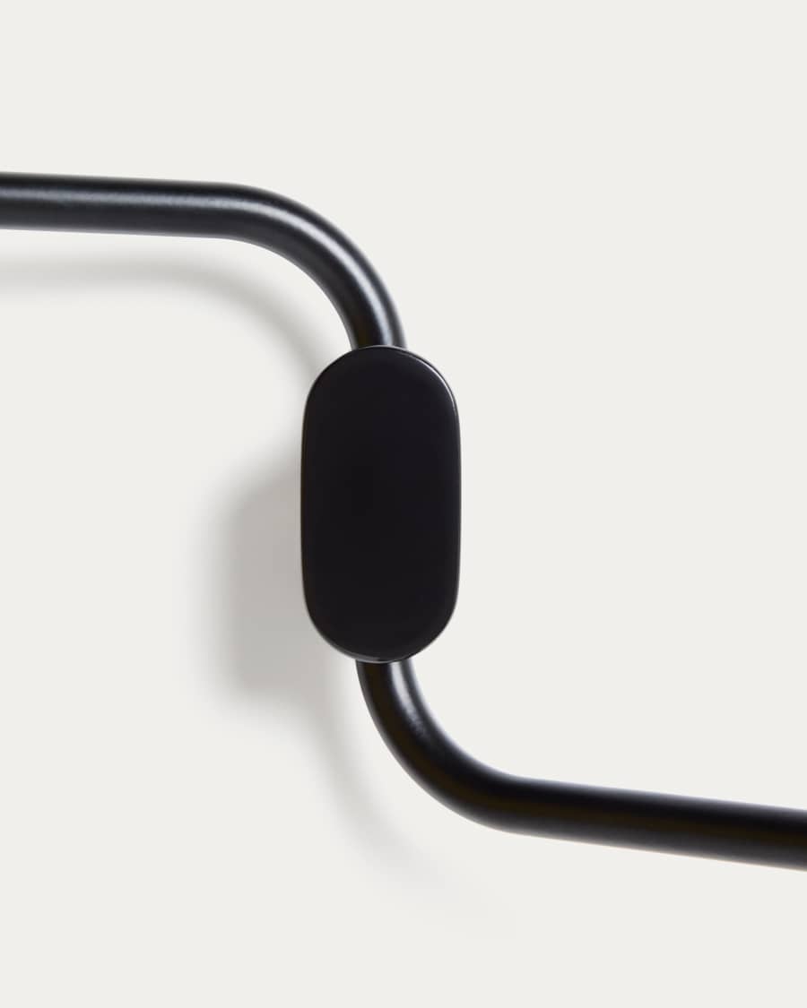 Arely zwart metalen handdoekrek met 2 armen