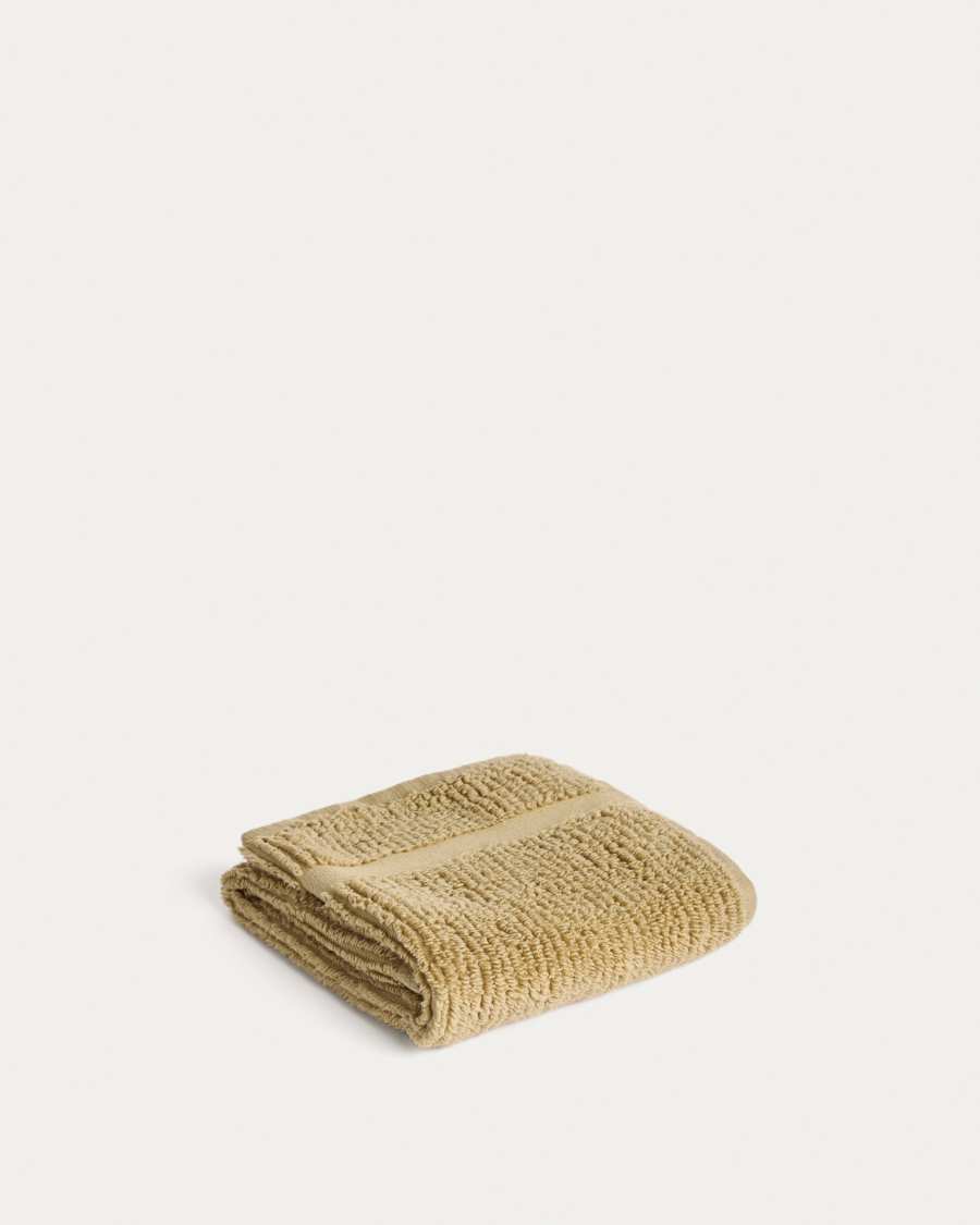 Olvira 100% cotton dark green jacquard face towel 30 x 50cm