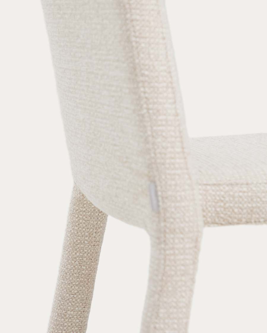 Στιβαζόμενη καρέκλα Loria σε μπεζ chenille FSC 100%