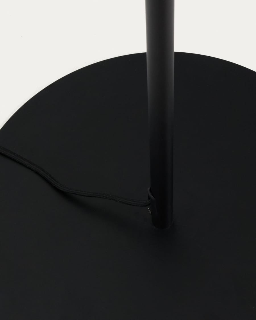 Piantana Brisia in metallo con finitura nera e 1 sfera in vetro satinato Ø30 cm