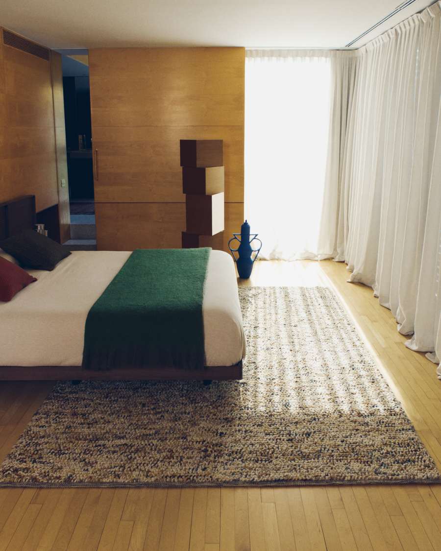 Tapis Elanis en laine bouclette multicolore 160 x 230 cm