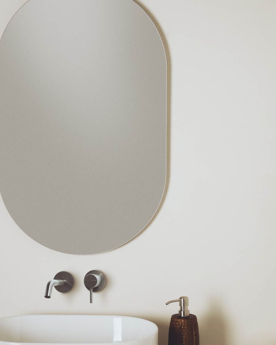 Mirall ovalat Donia per a bany 80 x 50 cm