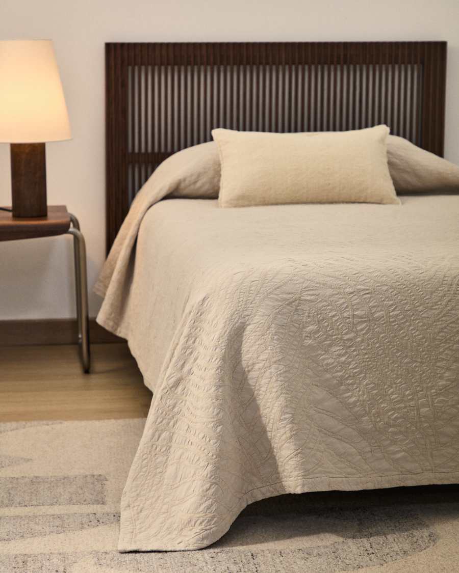 Zenti 100% cotton chenille bedspread in double sided zebra jacquard for 150/160 cm bed