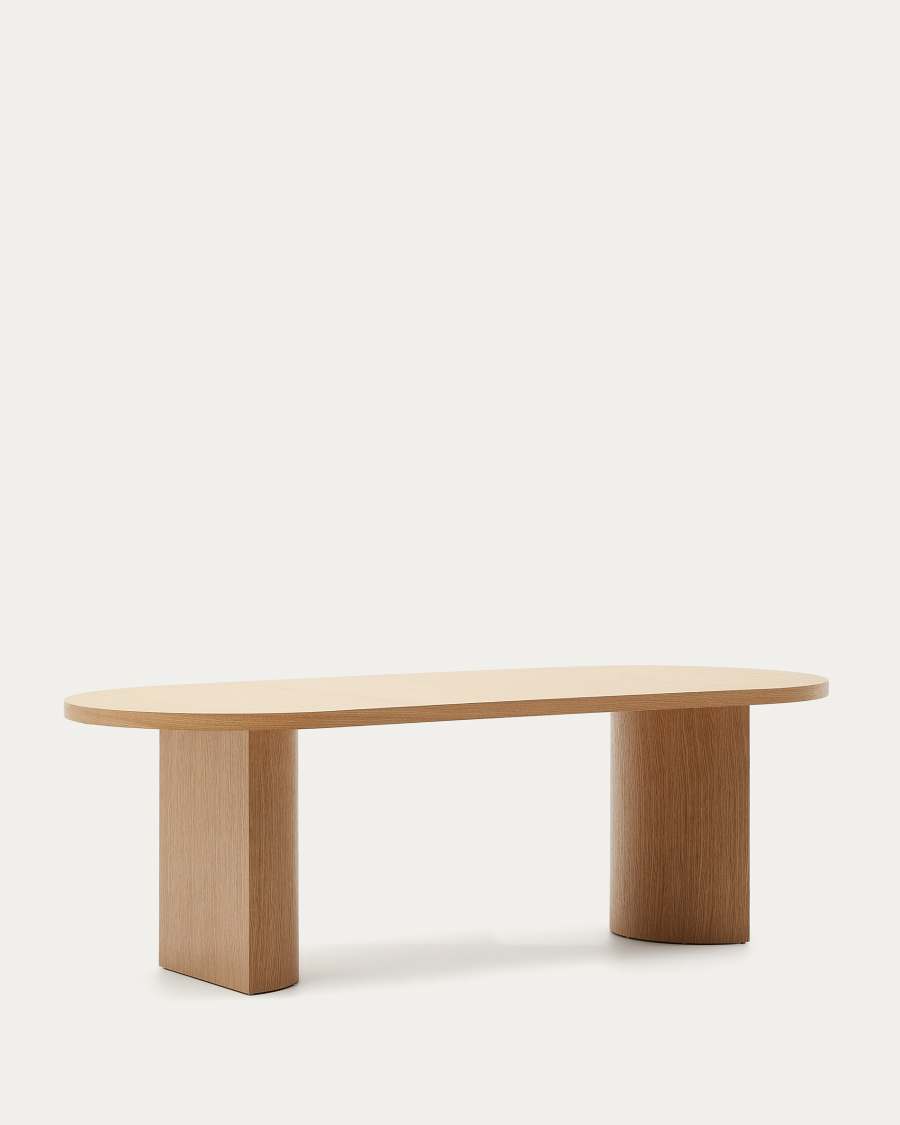 Nealy table with an oak veneer in a natural finish, 240 x 100 cm