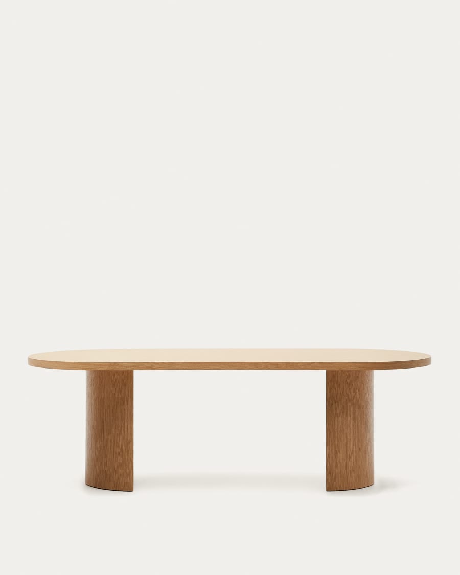 Nealy table with an oak veneer in a natural finish, 240 x 100 cm