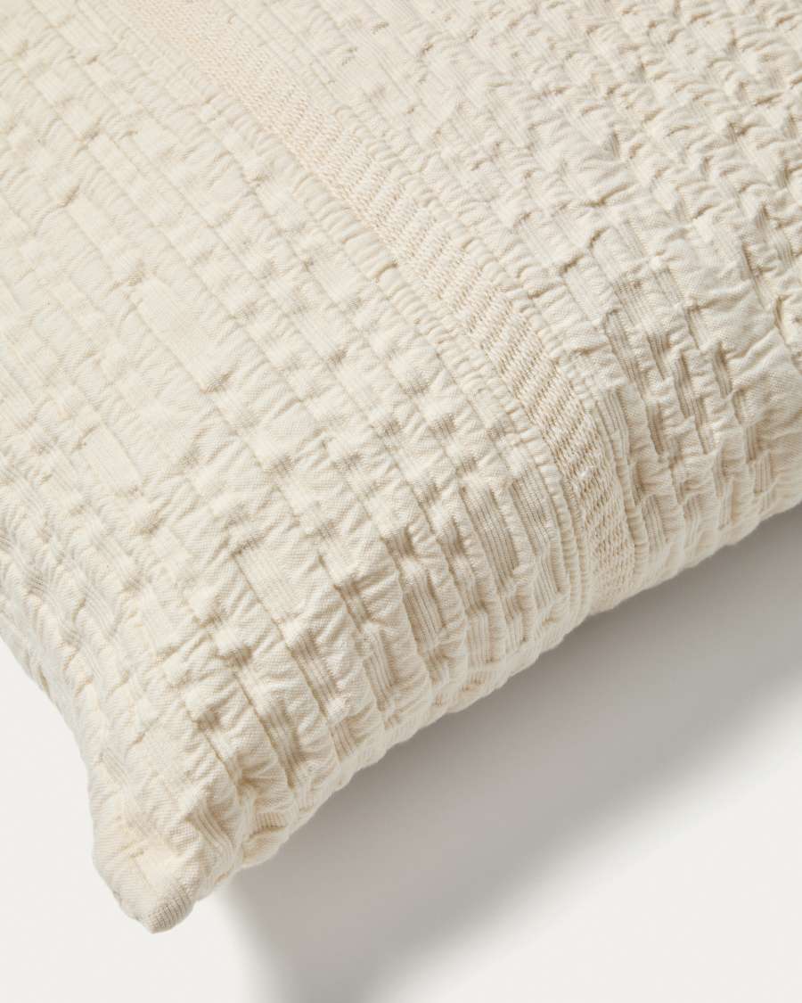 Raylo set of 2 100% cotton cushion covers with structure and stripes 50 x 50 cm