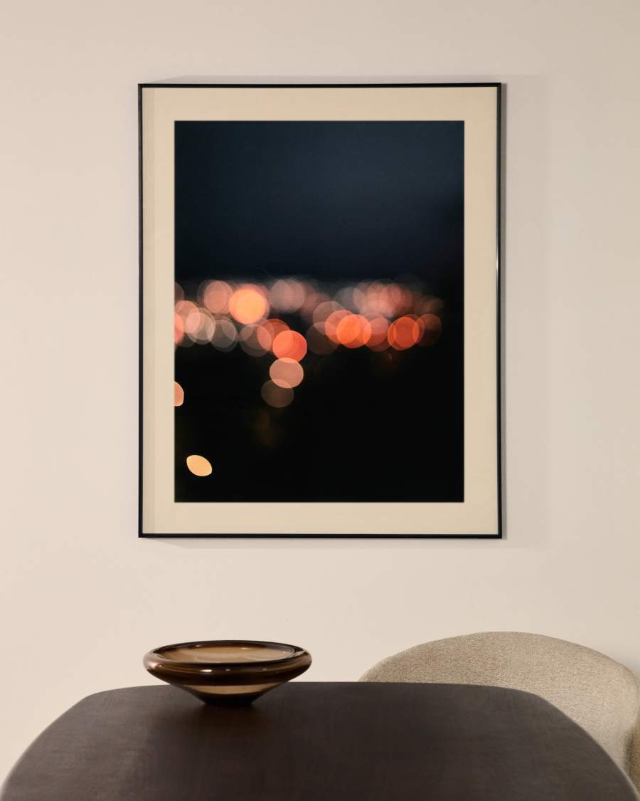 Tableau Zavira photographie des lumières de Barcelone 80 x 100 cm