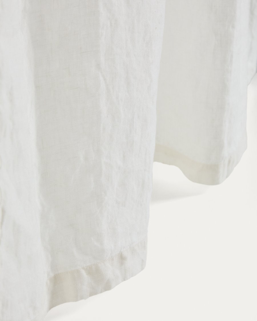 Nolira ecru cotton and linen curtain 140 x 270cm