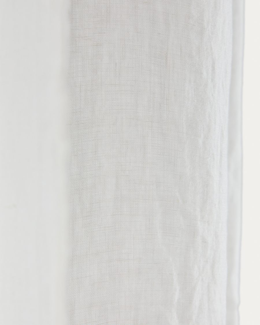 Nolira ecru cotton and linen curtain 140 x 270cm