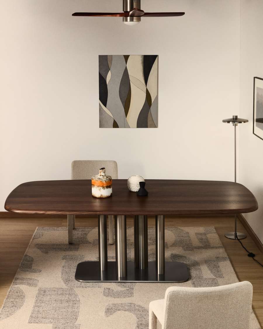 Marvilo grey and mustard abstract canvas 80 x 100cm