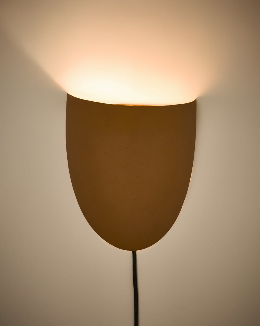 Applique da parete Nibla in metallo effetto terracotta