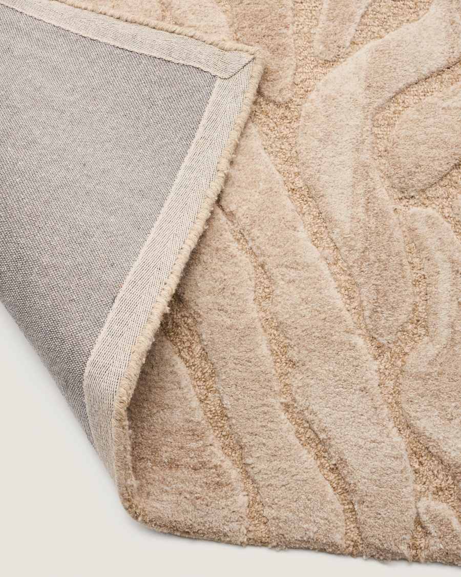 Tribet zebra jacquard wool rug 160 x 230cm