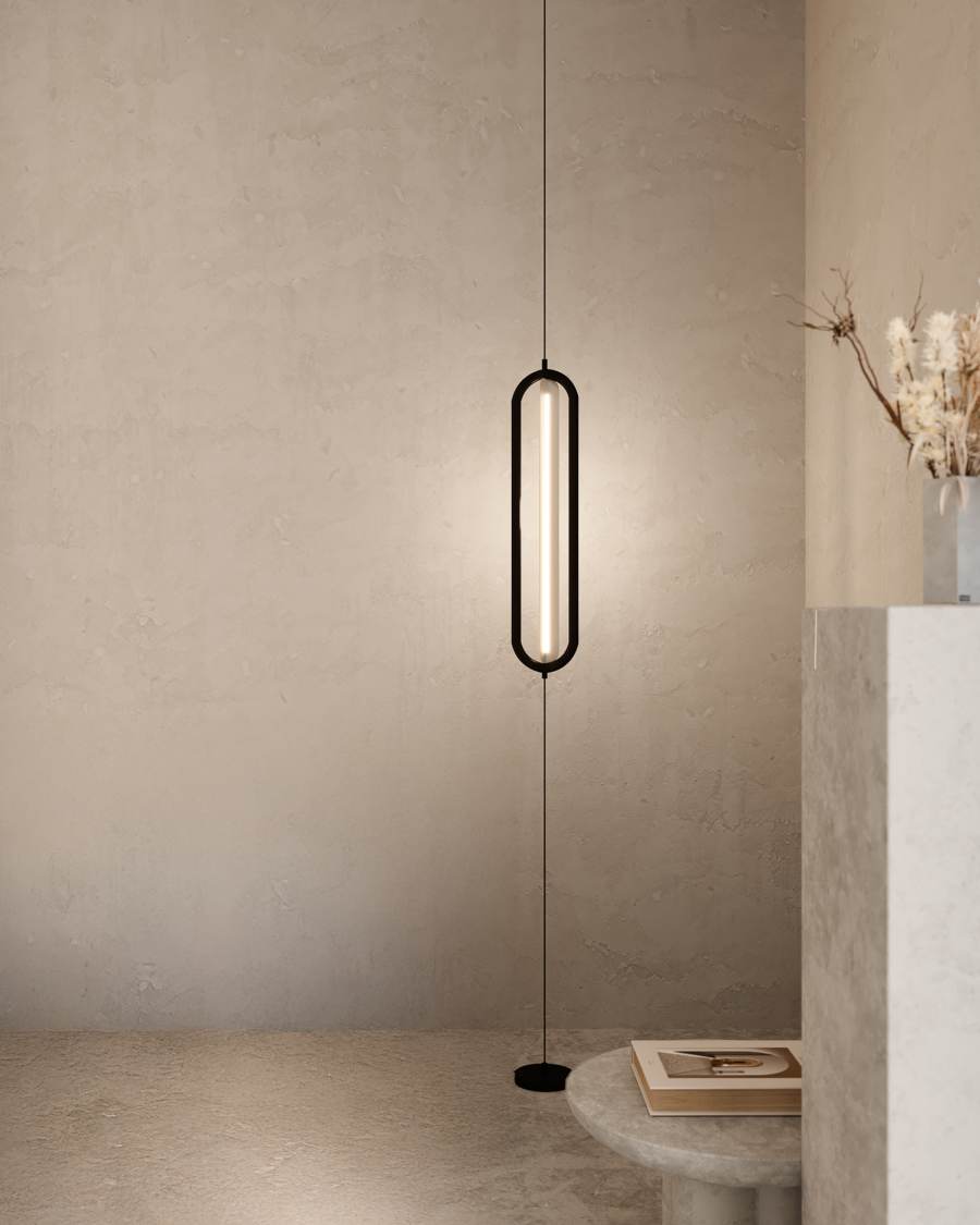 Bow black aluminium ceiling lamp Ø 16 cm
