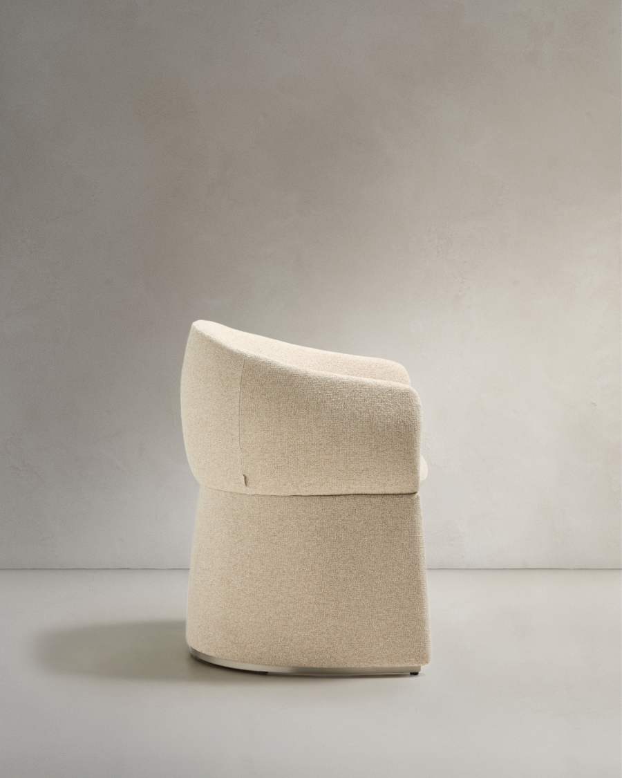 Bosca beige chenille chair