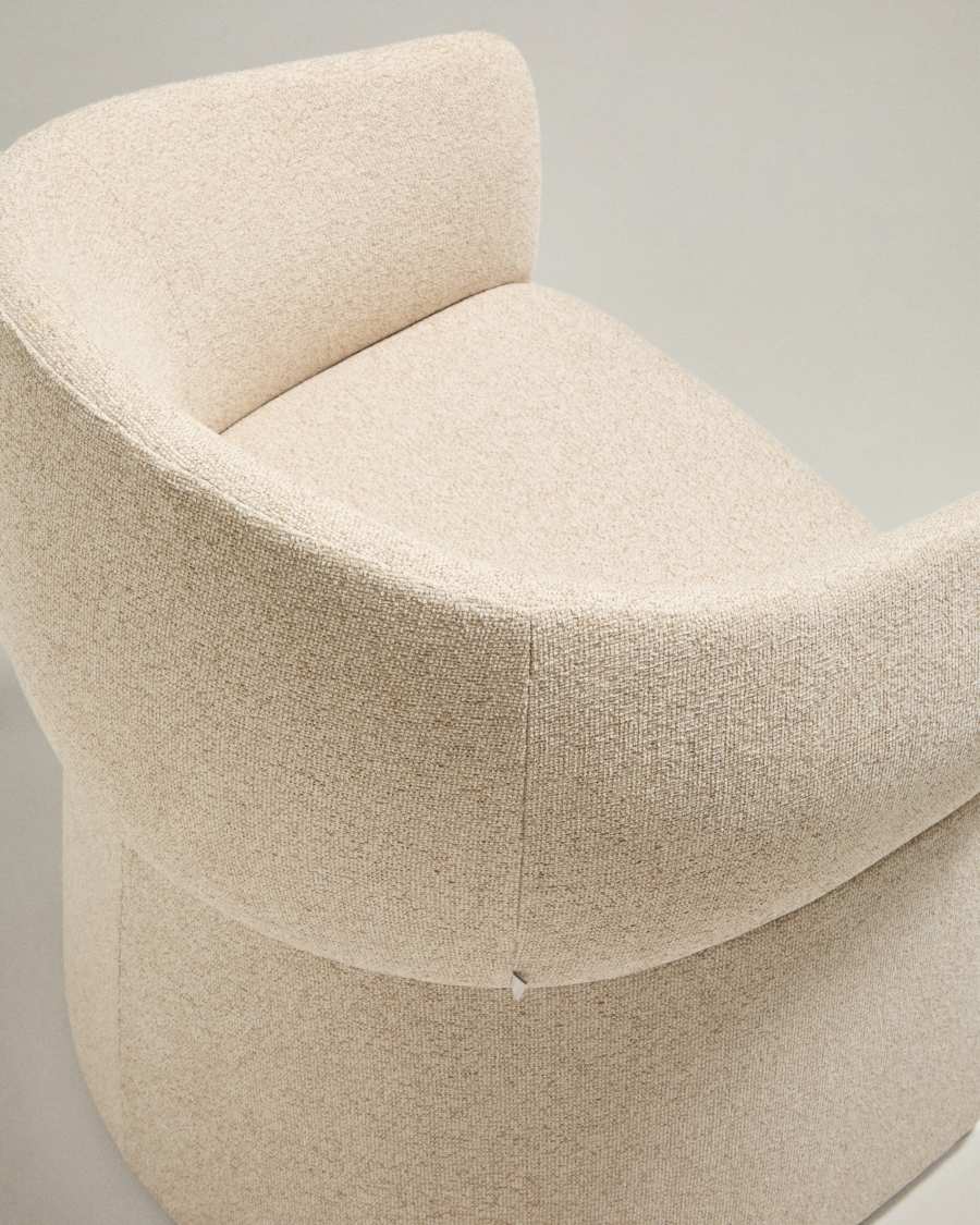 Bosca beige chenille chair