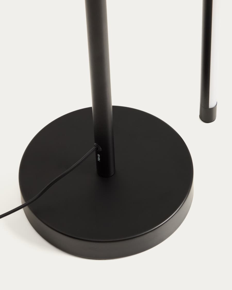 Bow black aluminium floor lamp UK adaptor