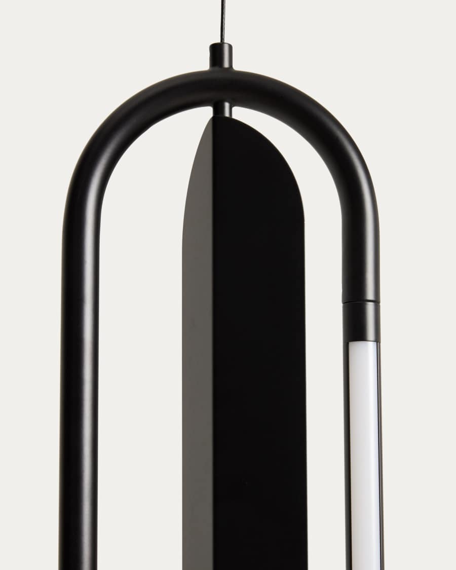Bow black aluminium ceiling lamp Ø 16 cm UK adaptor
