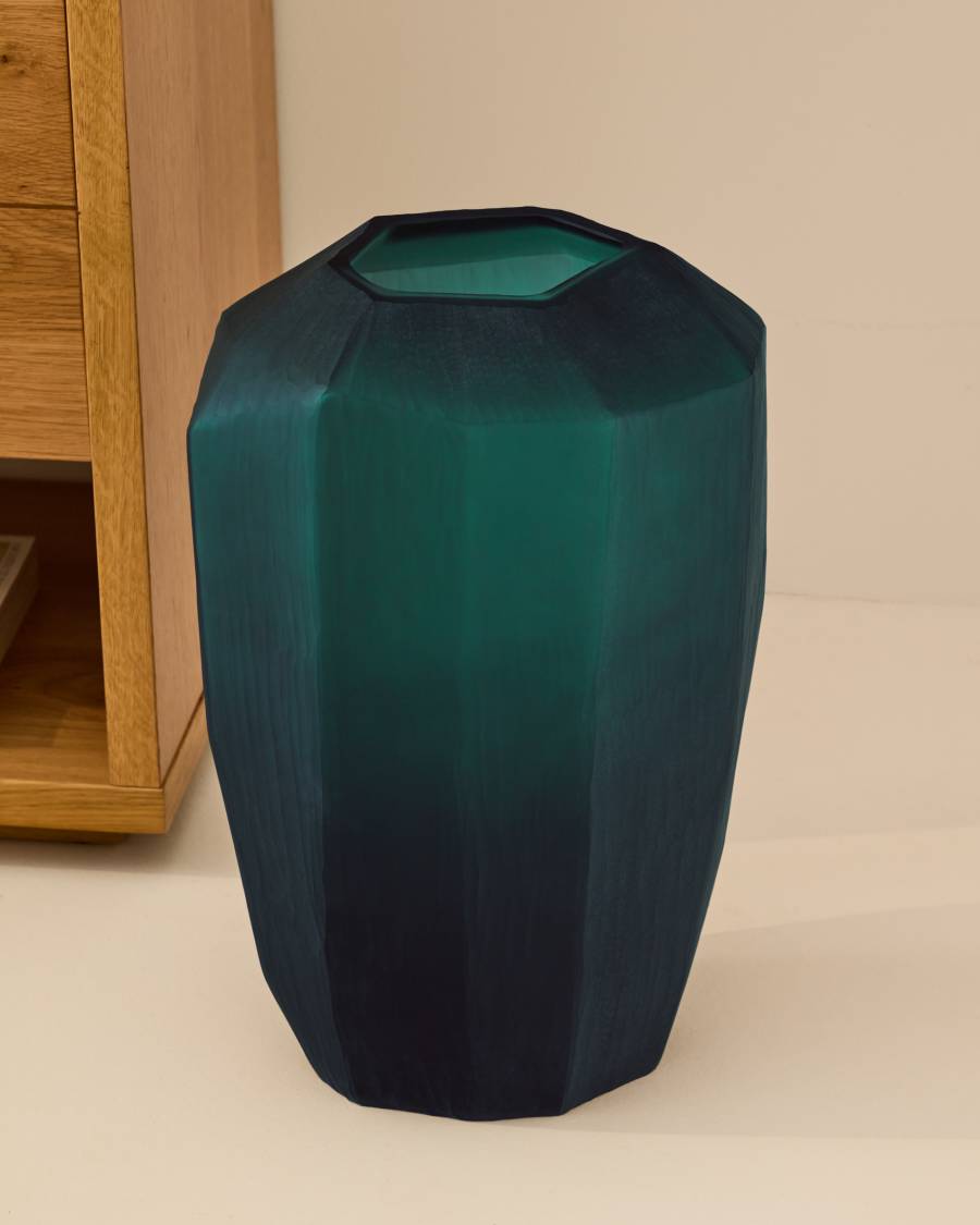 Geonix green glass vase 45,5cm