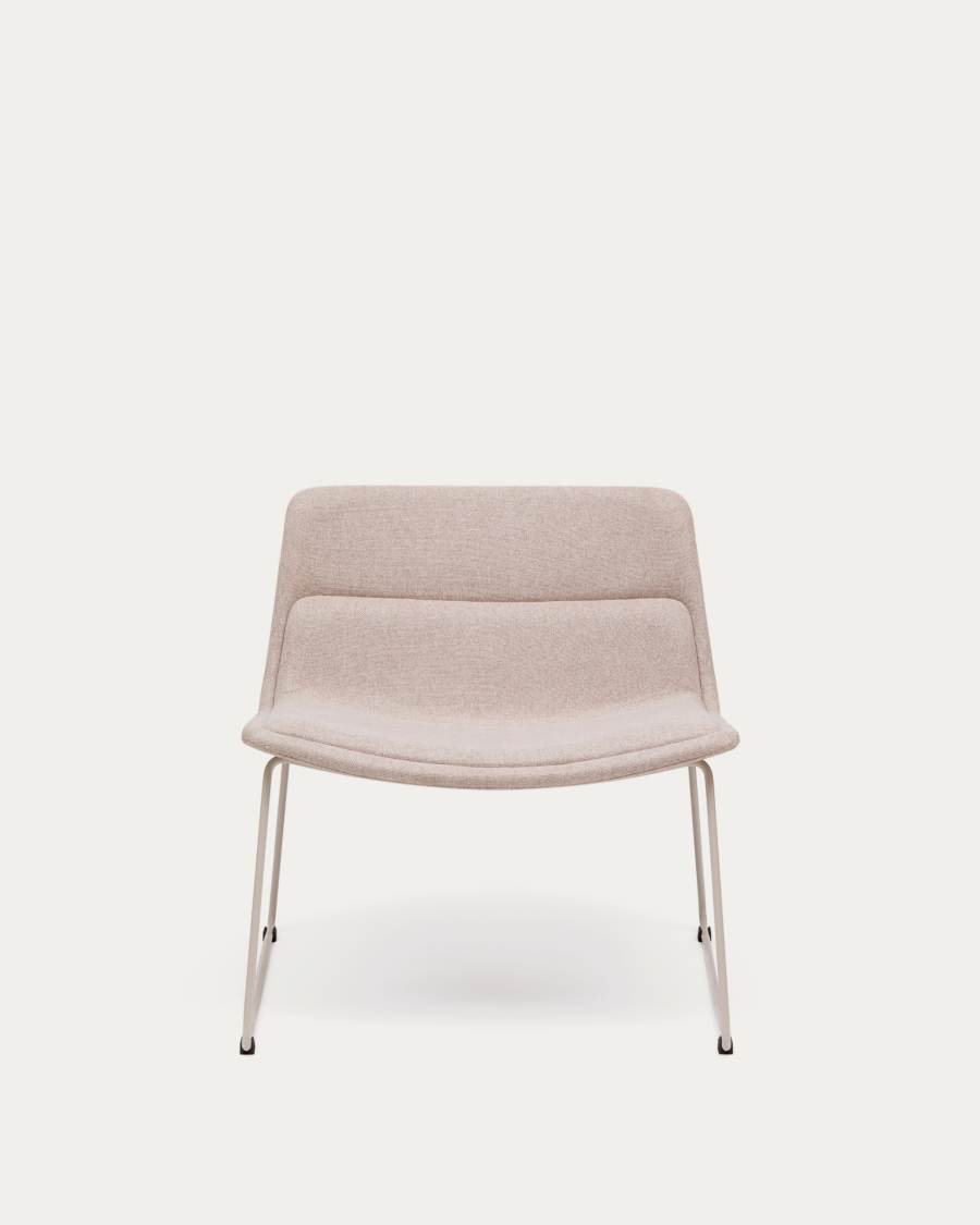 Sessel Zahara beige Stahl mit beigefarbenem Finish FSC 100%