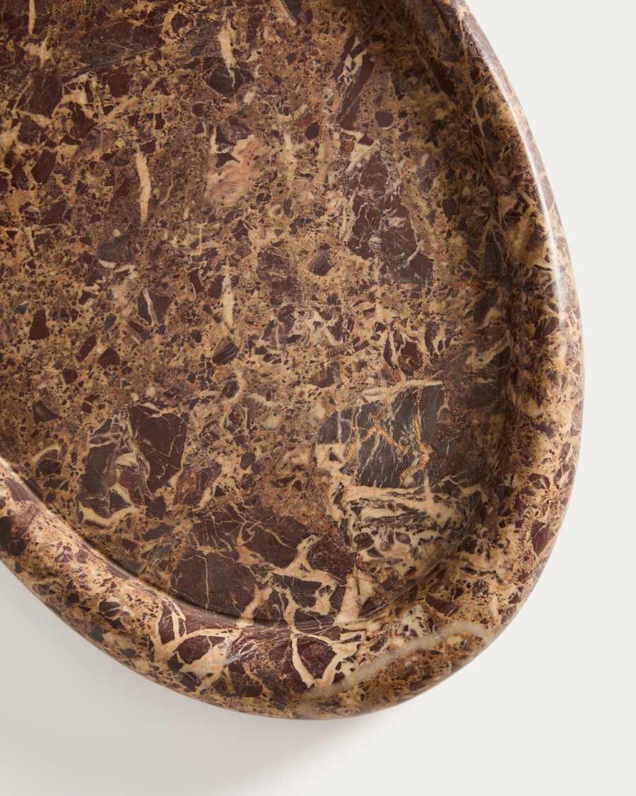 Lenorel tray in maroon marble 43 x 28 cm