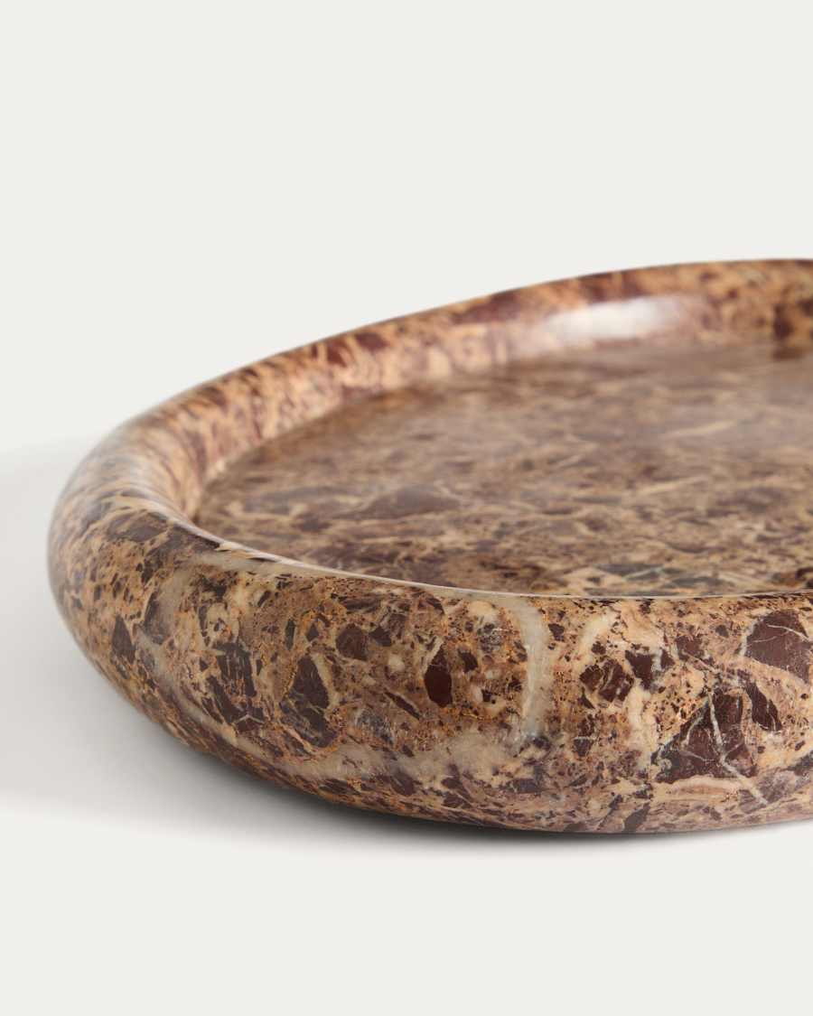 Lenorel tray in maroon marble 43 x 28 cm