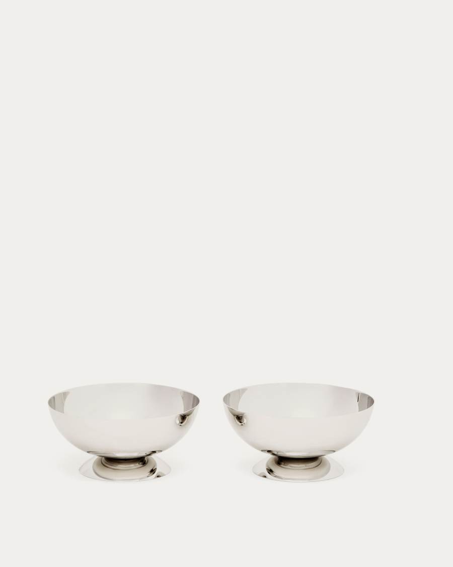 Nirela set of 2 stainless steel bowls