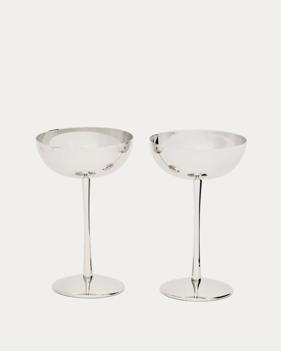 Nirela set of 2 stainless steel glasses