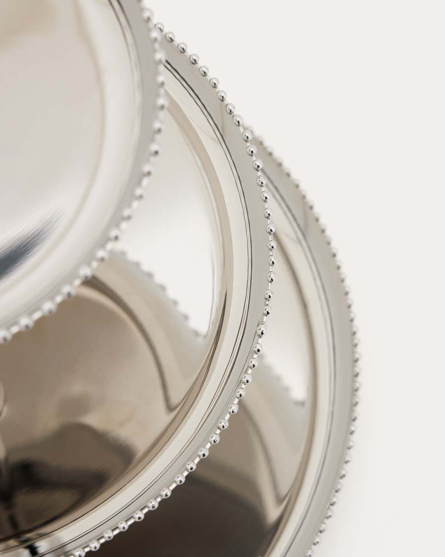 3-stöckige Etagere Nirela aus Edelstahl