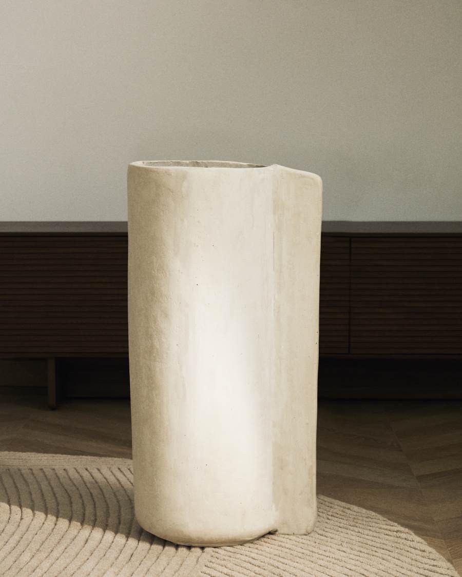 Mireni papier-mâché vase beige 67 cm